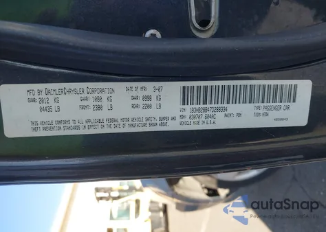 2007 Dodge Caliber из США, поврежденный, VIN 1B3HB28B47D288334